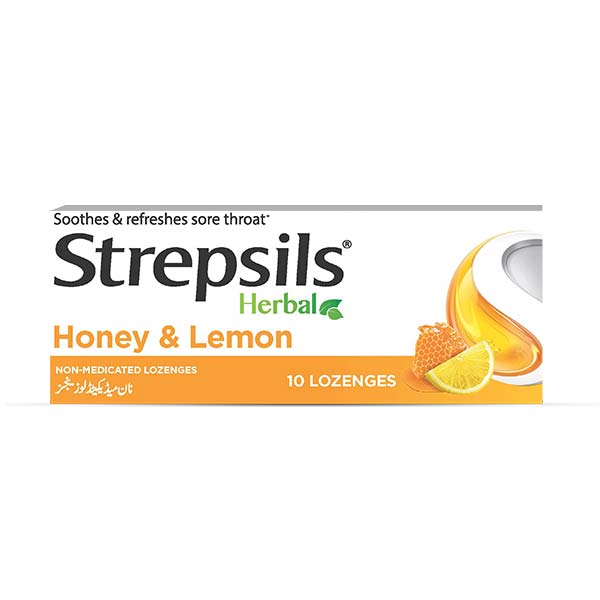 Strepsils Honey & Lemon Lozenges (1 Strip = 10 Tablets)