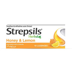 Strepsils Honey & Lemon Lozenges (1 Strip = 10 Tablets)