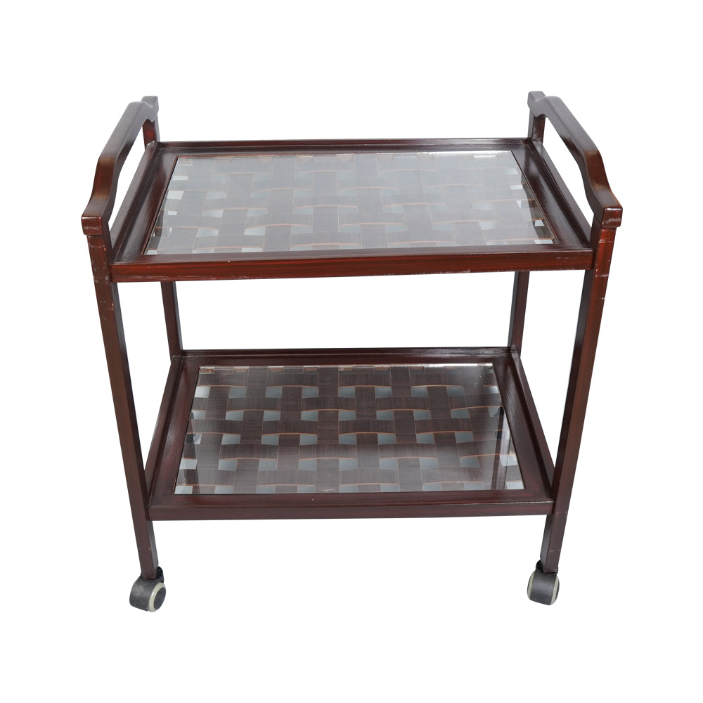 Tea Trolley Net 2 Shelf D-Brown Default Title - MamasJan Household