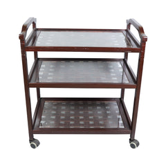 Tea Trolley Net 3 Shelf D-Brown Default Title - MamasJan Household