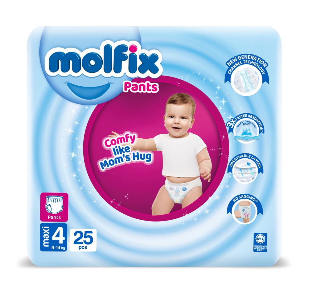 MOLFIX PANTS MAXI NO4 9-14 KG 25 PCS Default Title - MamasJan Grocery Nonfood