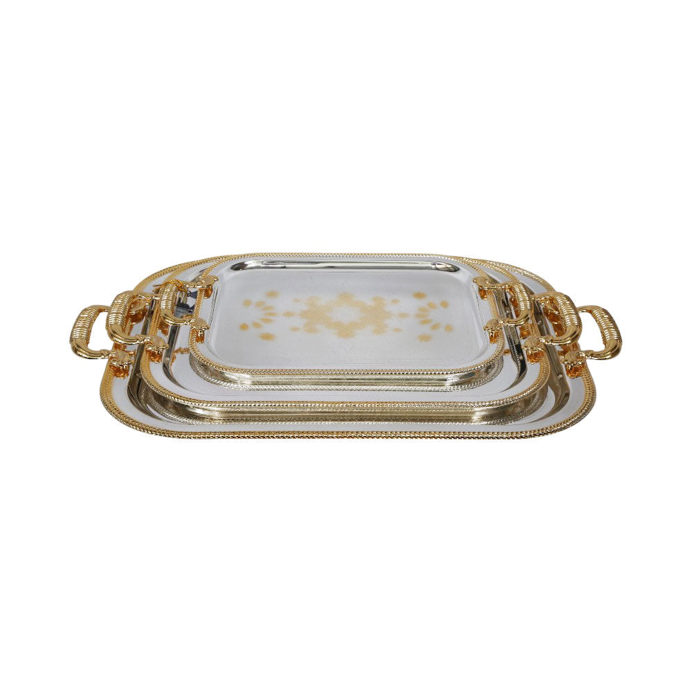 TRAY SET 3PC STEEL NAJIB NB2422 Default Title - MamasJan Crockery