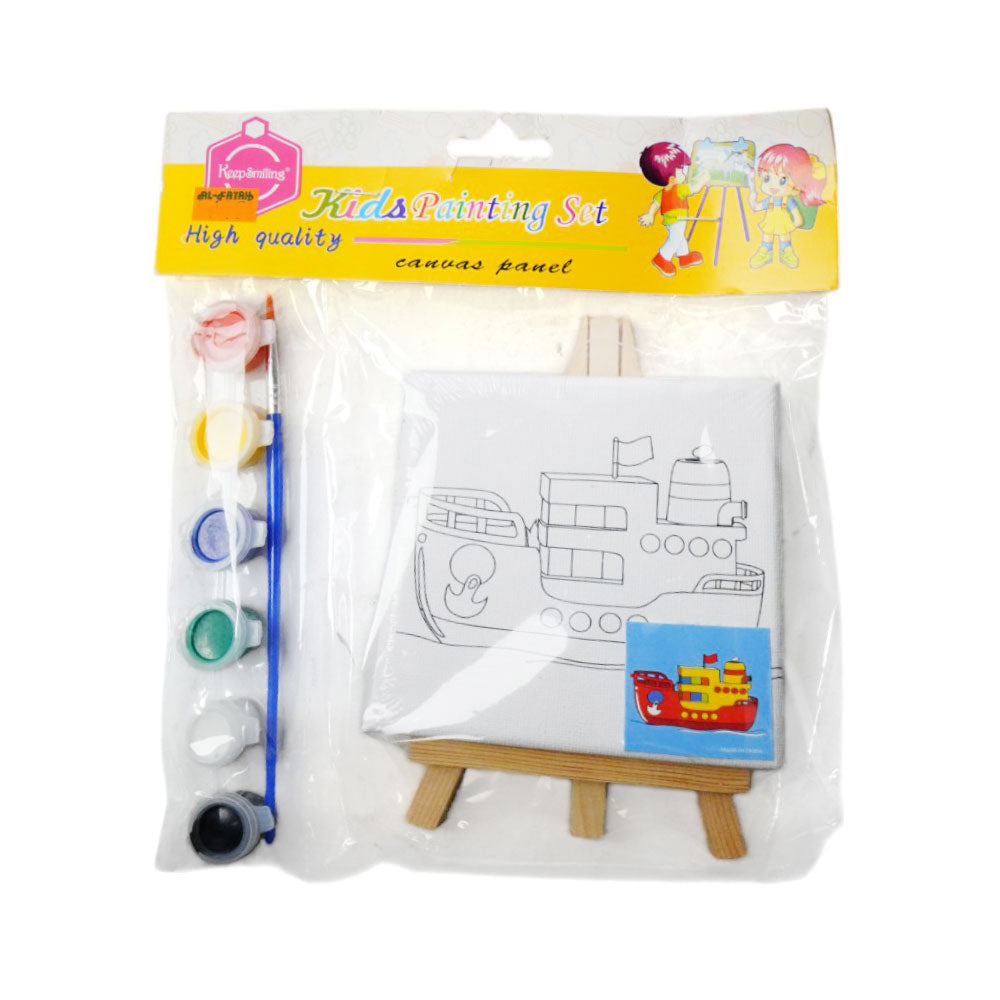 CANVAS BOARD 4X4 SELF PRITED WITH STAND 6858 A.M Default Title - MamasJan Toys