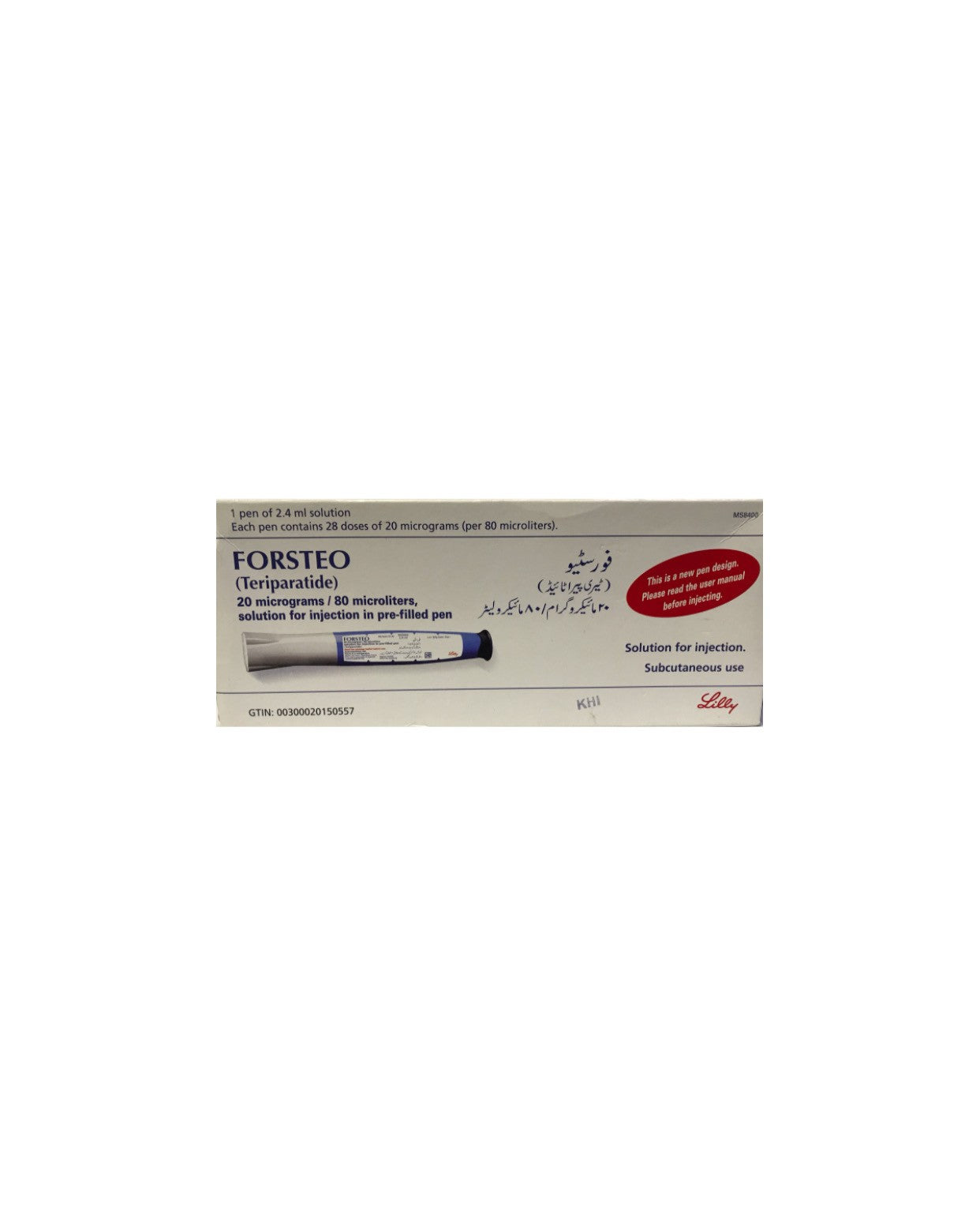 Forsteo Solution For Injection 20mcg/80Ul Prefilled Pen 2.4ml