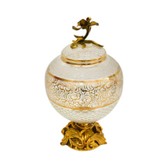 BOWL CANDY CRYSTAL BRASS E8-J22012-1J504-20 Default Title - MamasJan Decoration