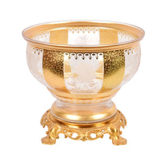 BOWL CRYSTAL BRASS E8-B3026-1 JSB01-20 Default Title - MamasJan Decoration