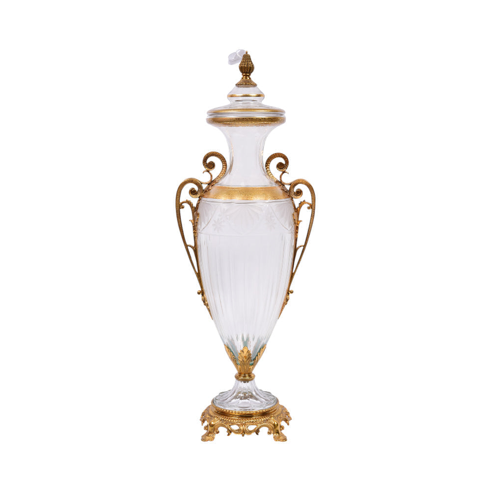 BOWL CANDY CRYSTAL BRASS H-J13-2013 JSC04-20 Default Title - MamasJan Decoration