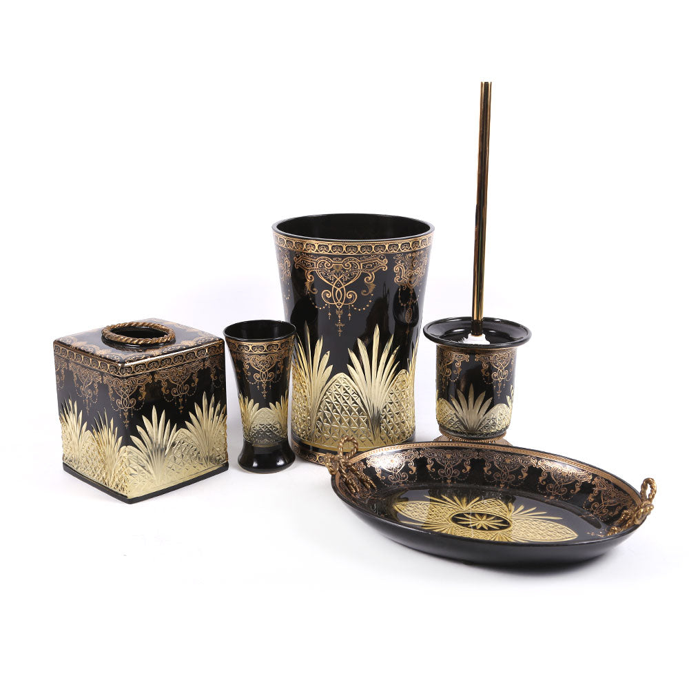 Bathroom Set Crystal Brass 7Pc Y105063 J424-Ch058 Default Title - MamasJan Décor