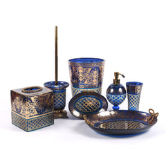 Bathroom Set Crystal Brass 7Pc Y105063 J322-Sh002/826 Default Title - MamasJan Décor
