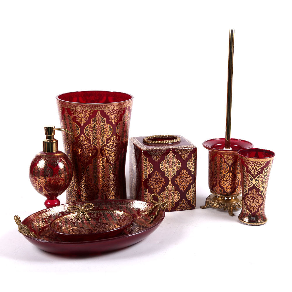 Bathroom Set Crystal Brass 7Pc Y105063 J205-B37 Default Title - MamasJan Decoration