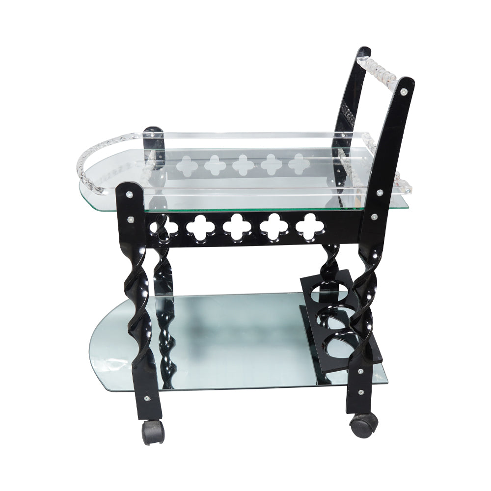 TEA TROLLEY ACRYLIC 2 SHELF 33 WHITE Default Title - MamasJan Household