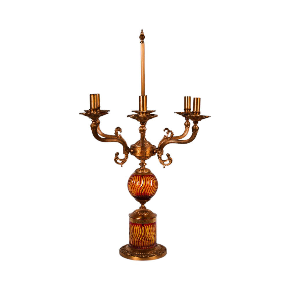 LAMP CRISTAL BRASS E9-L24023-1-W JSC05-C59-1 Default Title - MamasJan Décor