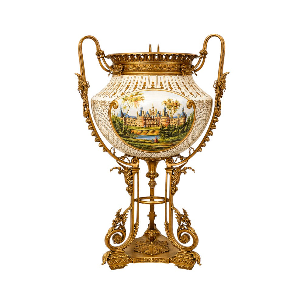 VASE CRYSTAL BRASS DQ3060-008 P213A-OY-29 Default Title - MamasJan Decoration