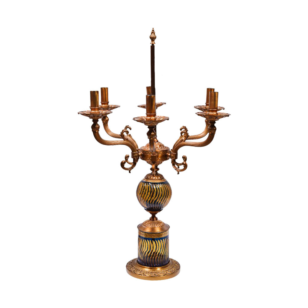 LAMP CRYSTAL BRASS E9-L24023-1-W J330-20 Default Title - MamasJan Décor