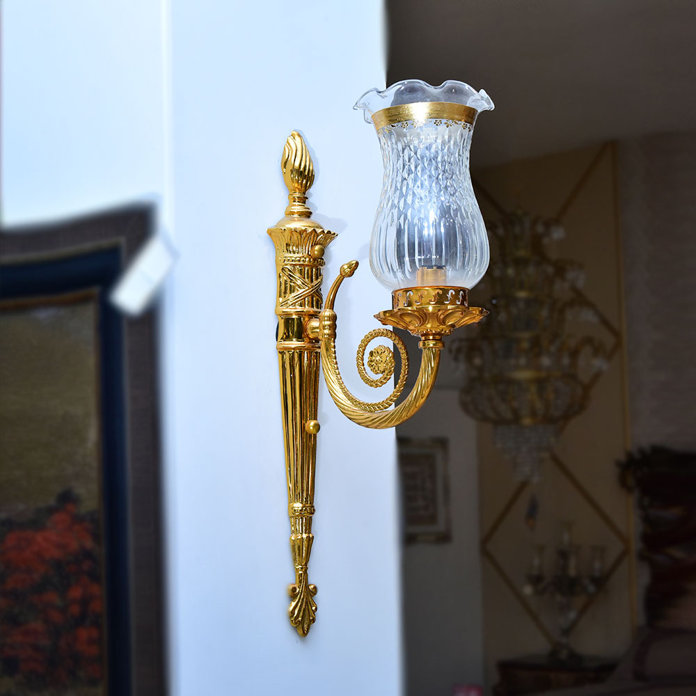 WALL LIGHT BRASS E9-WL1-01 JSB05-20 Default Title - MamasJan Furniture