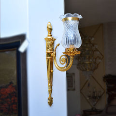 WALL LIGHT BRASS E9-WL1-01 JSB05-20 Default Title - MamasJan Furniture