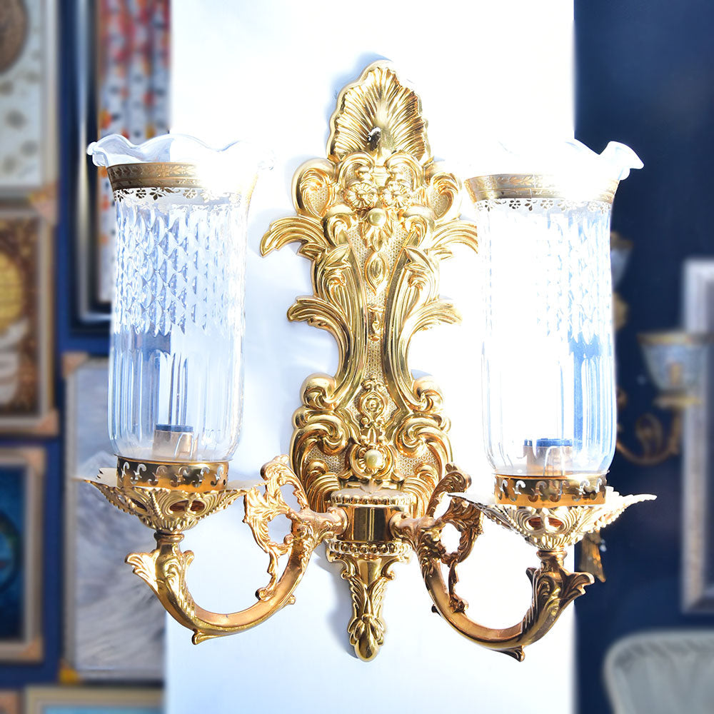 WALL LIGHT BRASS E9-WL2-06 JSB05-20 Default Title - MamasJan Furniture