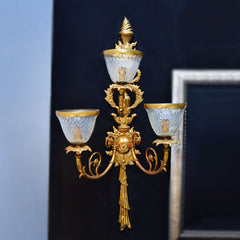 WALL LIGHT BRASS E9-WL3-01 JSB05-20 Default Title - MamasJan Furniture