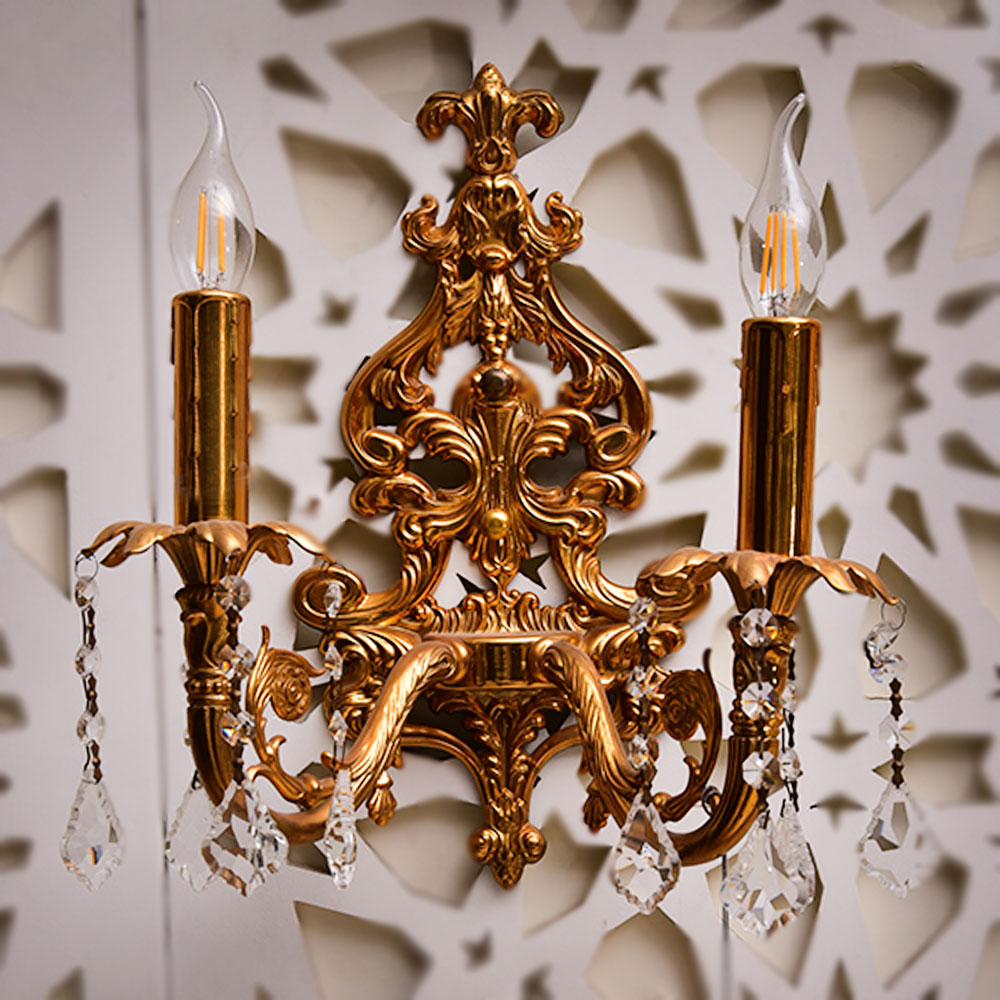 WALL LIGHT BRASS E9-WL2-011 Default Title - MamasJan Furniture