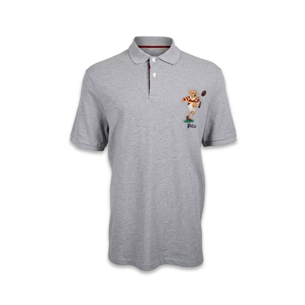 RL MEN POLO S/S 926001 GREY L Default Title - MamasJan mens wear