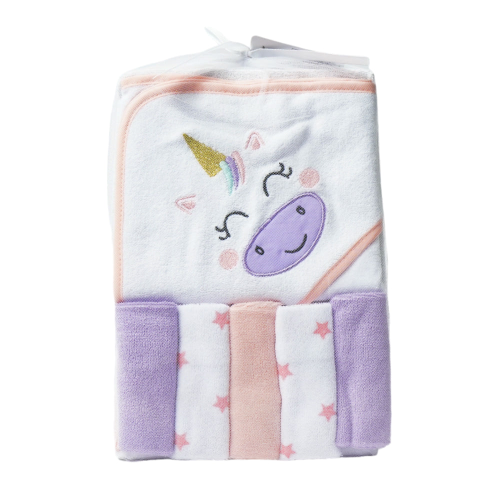 BABY BATH & FACE TOWEL WITH HOOD MW-19 05283 Default Title - MamasJan KidsWear