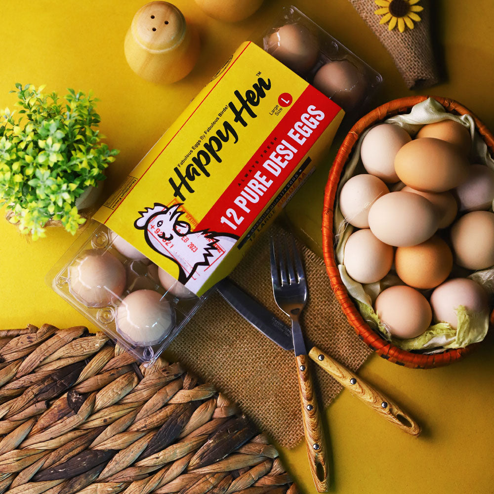 FF HAPPY HEN DESI EGGS 12 PCS Default Title - MamasJan Grocery
