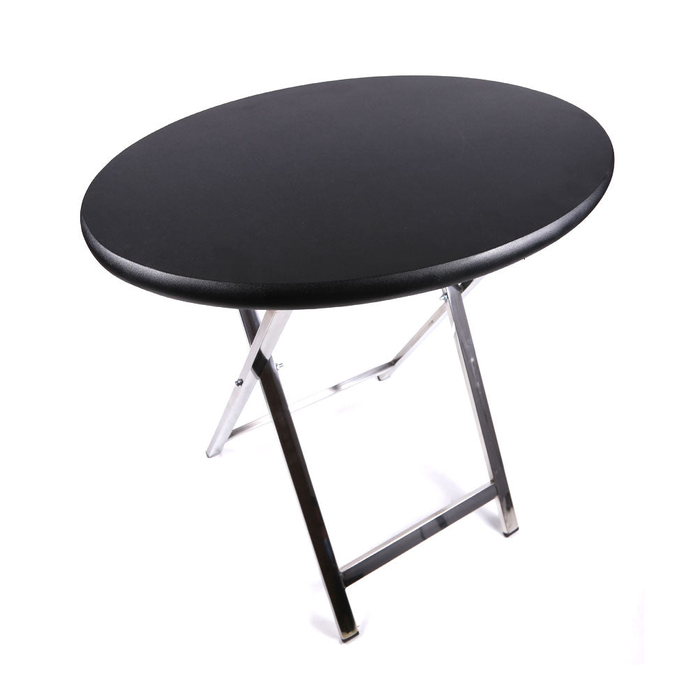 Folding Table S.S Oval Black Default Title - MamasJan Household