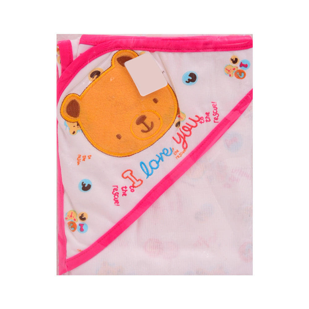 BABY COTTON WRAPPING SHEET WITH HOOD MS-20 HI-14 Default Title - MamasJan KidsWear