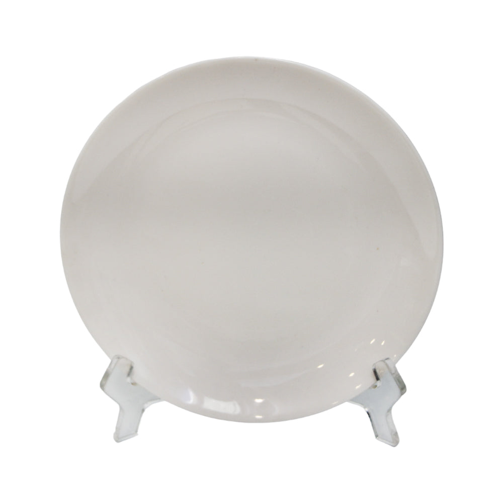 PLATE QUARTER MOON PEARL WHITE Default Title - MamasJan Crockery