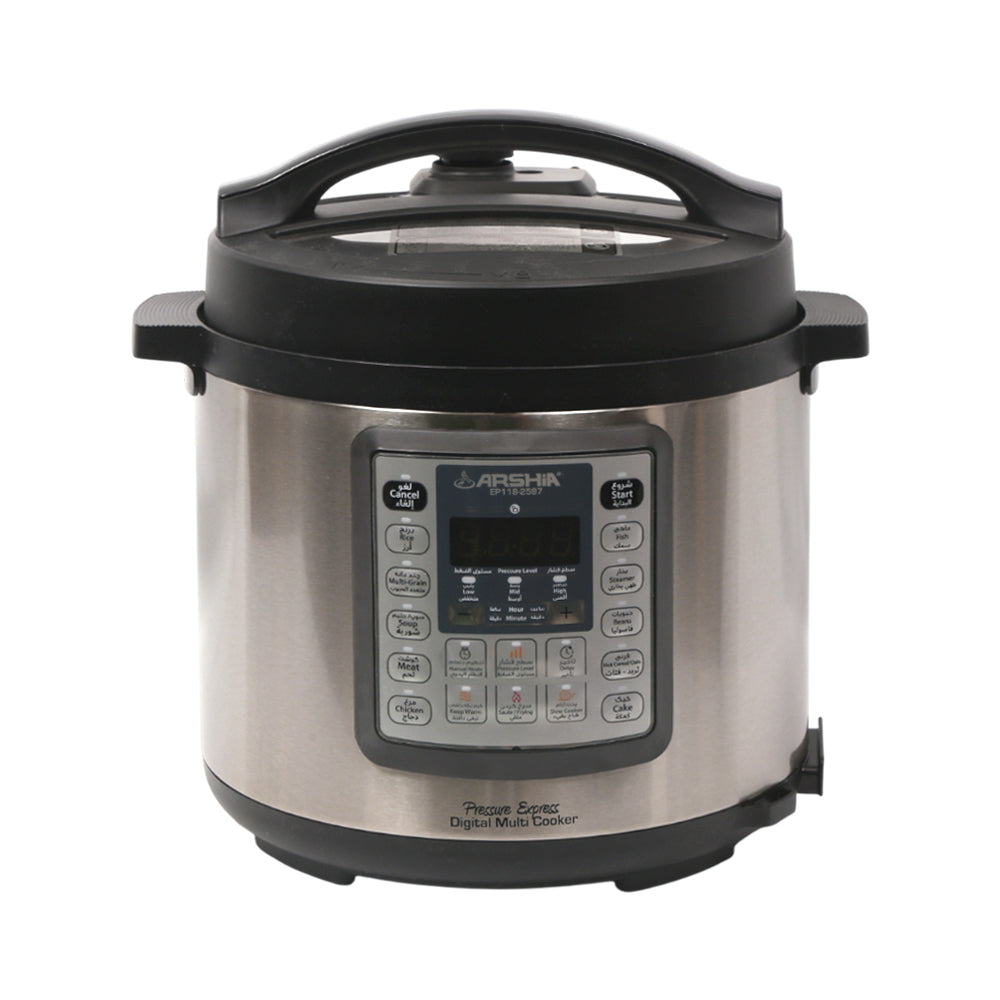 ARSHIA PRESSURE COOKER DIGITAL 6LTR EP118-2597 Default Title - MamasJan Electronics