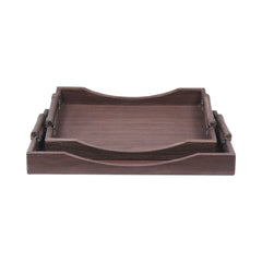 TRAY SET LEATHER 2PC XY2012 Default Title - MamasJan Crockery