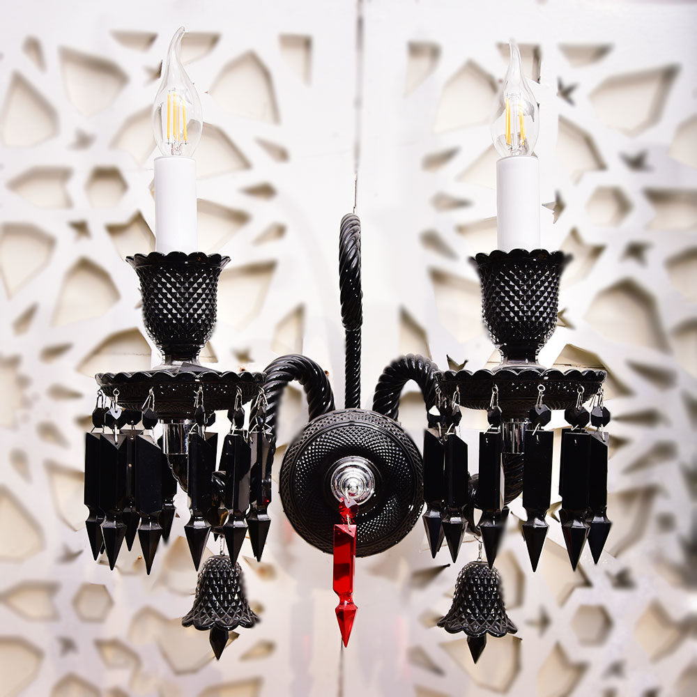 WALL LIGHT IR 86300 2L BLACK Default Title - MamasJan Furniture