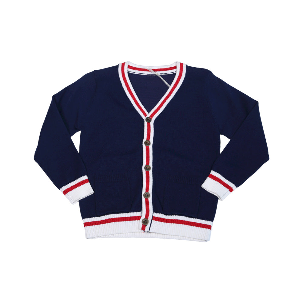 BOYS L/S CARDIGAN SWEATER TN247 MW-20 6-7 YEAR Default Title - MamasJan KidsWear