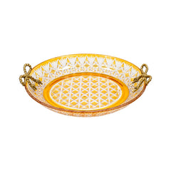 BATHROOM CRYSTAL BRASS TRAY Y105063 J205-B37 Default Title - MamasJan Decoration
