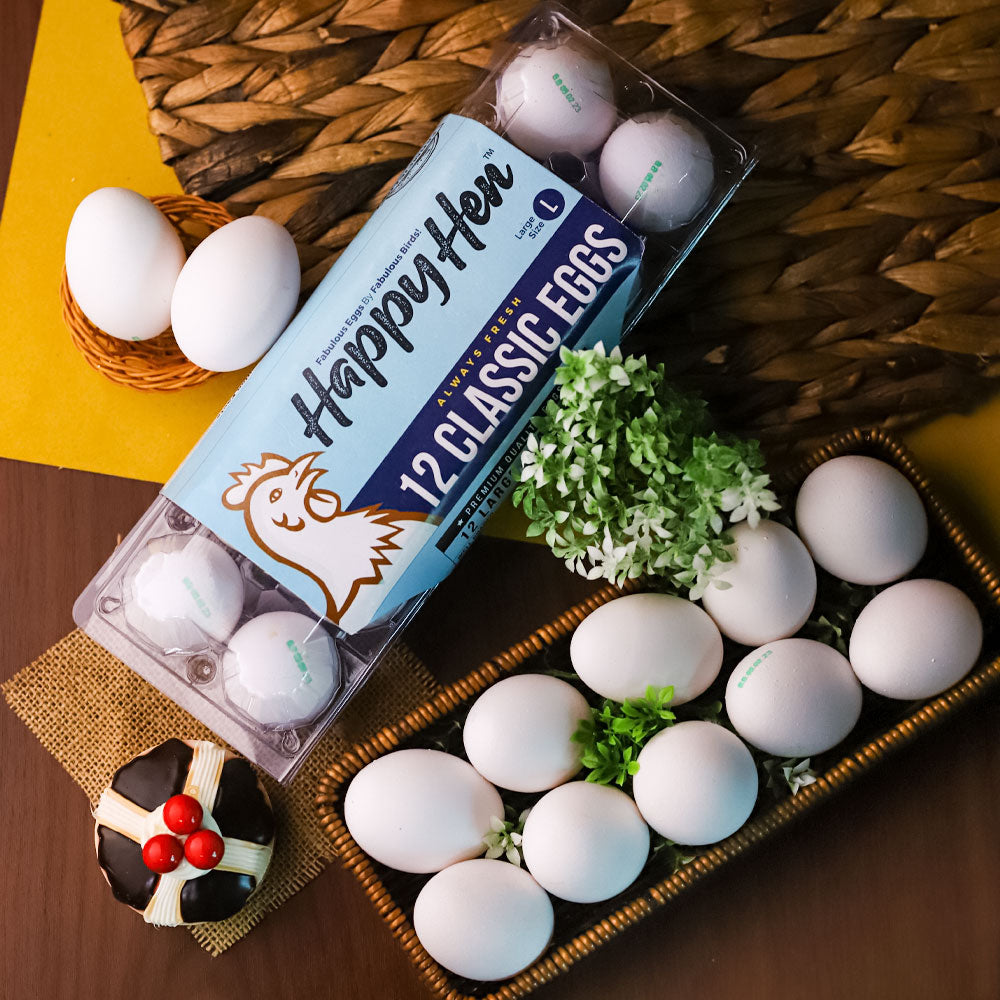 FF HAPPY HEN CLASSIC EGGS 12 PCS Default Title - MamasJan Grocery