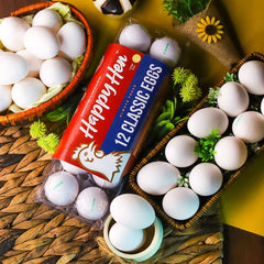 FF HAPPY HEN DHA OMEGA 3 EGGS (L) 12 PCS Default Title - MamasJan Grocery Food