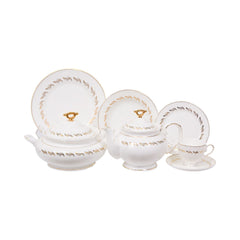 DINNER SET BONE CHINA 87PC YM005 Default Title - MamasJan Crockery