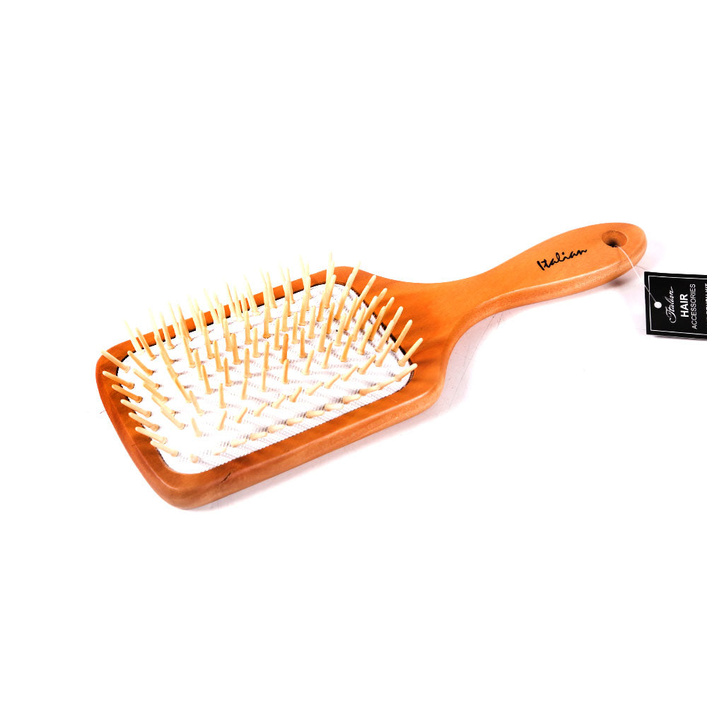 ITALIAN HAIR BRUSH WOODEN WB0747R Default Title - MamasJan Grocery Nonfood