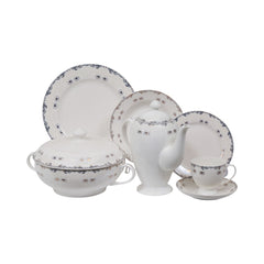 DINNER SET BONE CHINA 61PC FD004AW Default Title - MamasJan Crockery