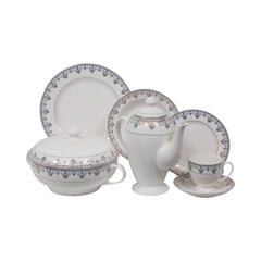 DINNER SET BONE CHINA 61PC FD002AW Default Title - MamasJan Crockery