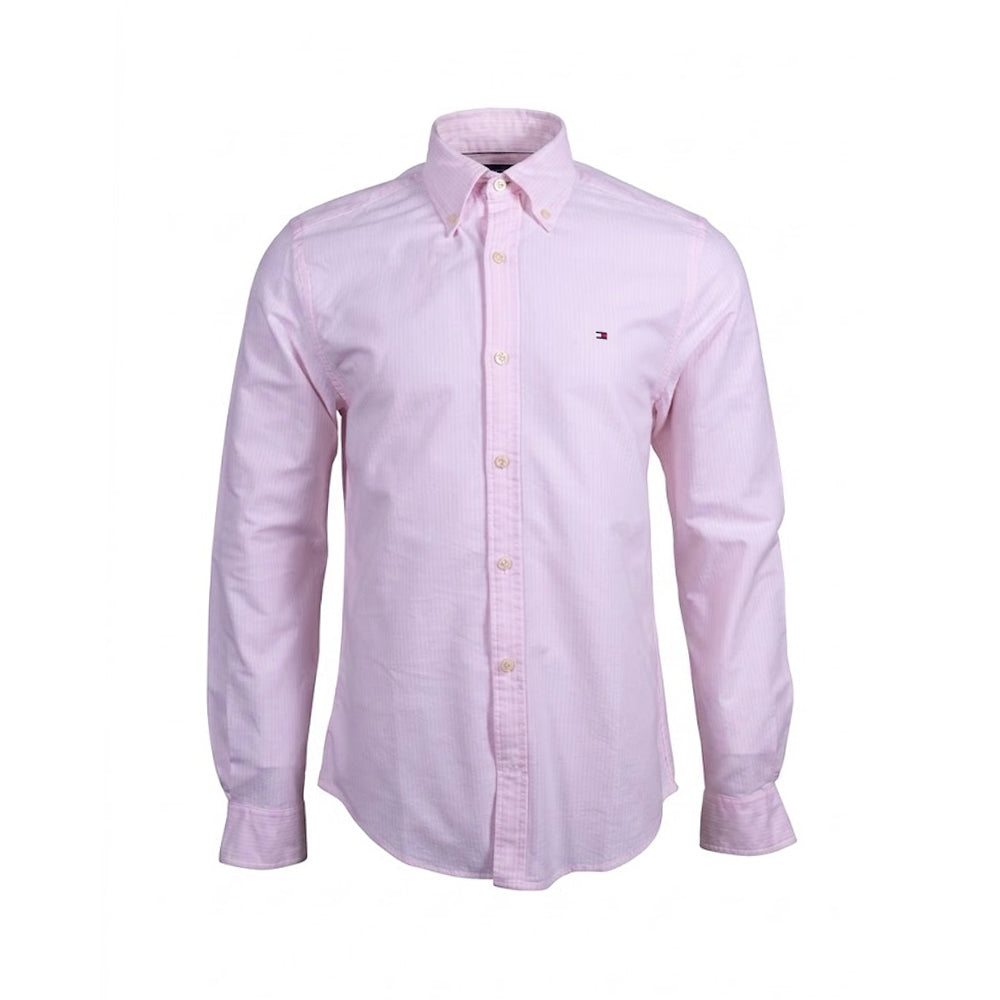 TH MEN SHIRT L/S CUSTOM FIT 78C2120-683 BLOSSOM PINK S (IR) Default Title - MamasJan mens wear