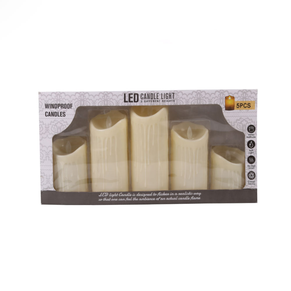 LED CANDLE SET 5PC IR 33-37 Default Title - MamasJan Grocery Nonfood