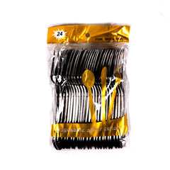 DISPOSABLE FORK IR SILVER 24PC Default Title - MamasJan Grocery Nonfood