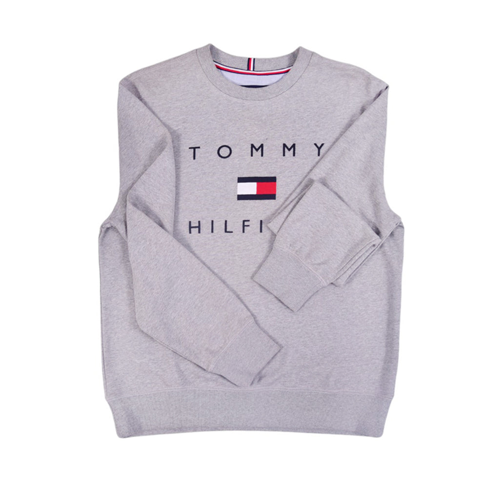 TH MEN L/S SWEAT SHIRT 78J2-282-030 GREY XL (MZ) XL - MamasJan mens wear