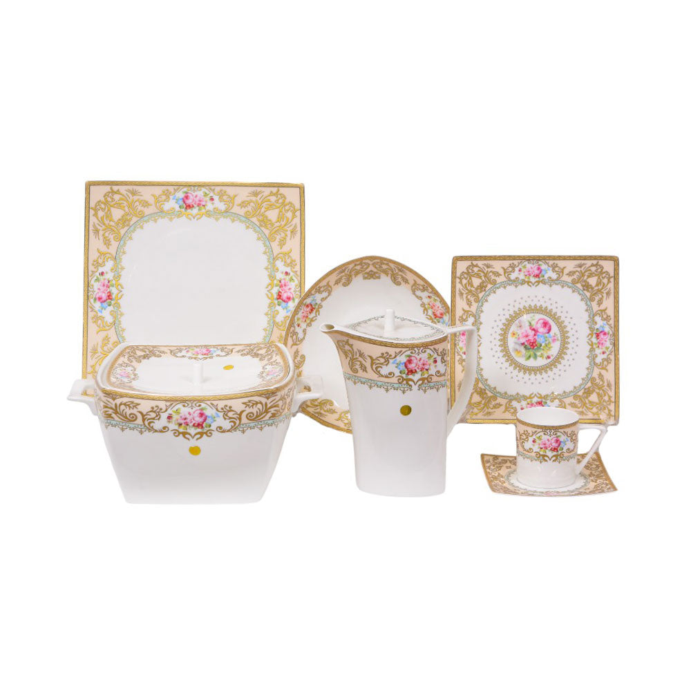 DINNER SET BONE CHINA 61PC 2001KI Default Title - MamasJan Crockery