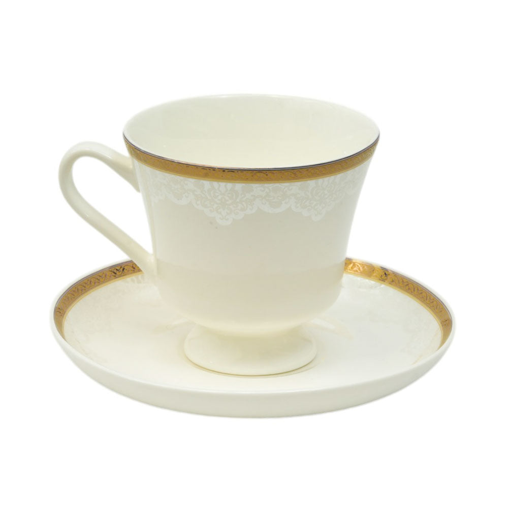 CUP & SAUCER BONE CHINA JH002 TMC (Pack of 6) Default Title - MamasJan Crockery
