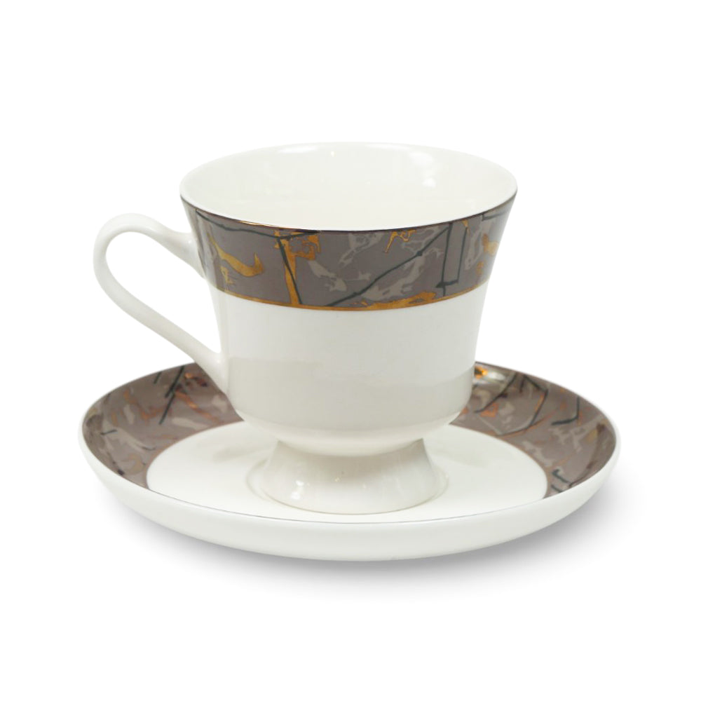 CUP & SAUCER BONE CHINA JH010 TMC (Pack of 6) Default Title - MamasJan Crockery