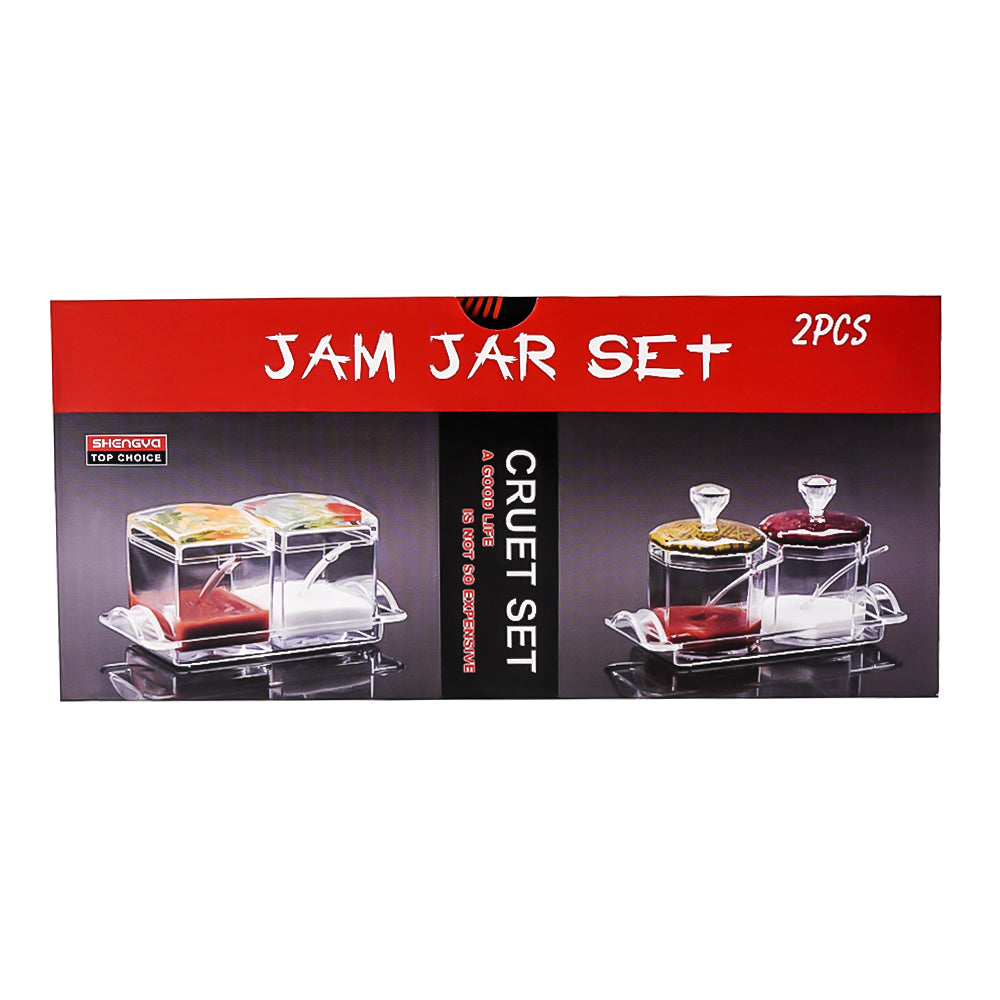 JAM POT SET 2PC ACRYLIC IR F2912 Default Title - MamasJan Crockery