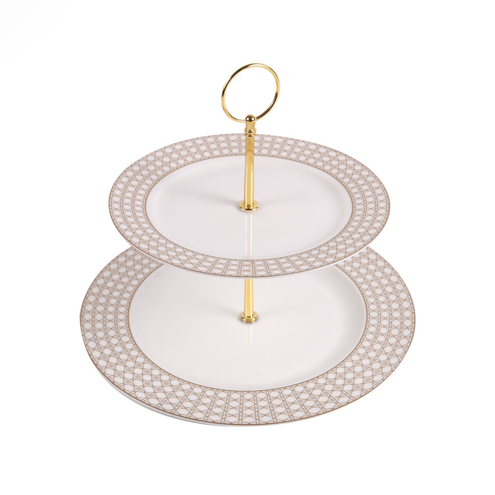 DISH CAKE ROYAL BISTRO 2TIRE DO01-2CP Default Title - MamasJan Crockery