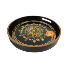 TRAY SET 2PC WOODEN ROUND IR 2835-6 Default Title - MamasJan Crockery